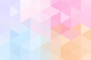 Gradient multicolor pastel background on triangle pattern. Geometric abstract soft tone pixel background. Shabby pixel. vector