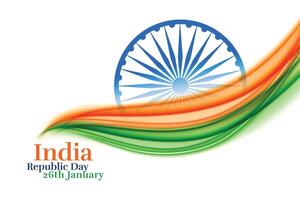 indian republic day creative tricolor background design vector
