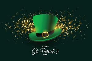 leprechaun hat st patricks day festival background vector