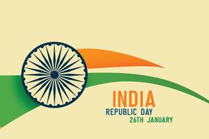 flat style creative indian republic day background vector