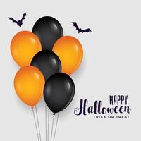 happy halloween background with balloons decoration vector