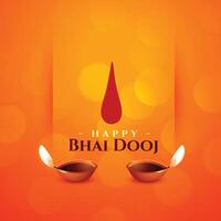 happy bhai dooj indian family tradition celebration background vector