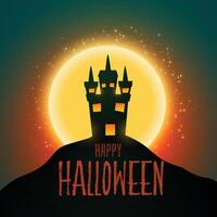 hounter house design for happy halloween festival vector