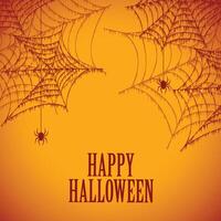 halloween spider cobweb spooky and scary background vector