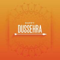 happy dussehra festival card with arrow design vector