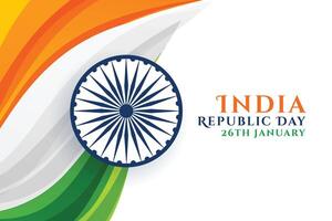 indian republic day creative background in tricolor vector