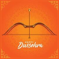 cultural happy dussehra bow and arrow festival greeting vector