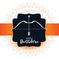 hindu festival of dussehra greeting design background vector