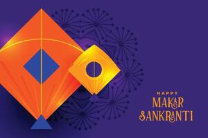indian kites festival makar sankranti background design vector