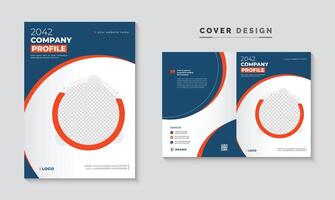 Company profile cover or book cover template design for business agency. Creative corporate modern bi fold company profile and brochure template annual report. vector