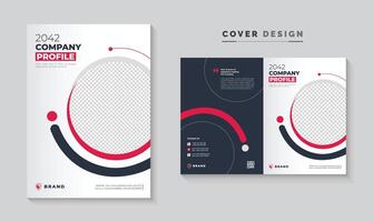 Company profile cover or book cover template design for business agency. Creative corporate modern bi fold company profile and brochure template annual report. vector