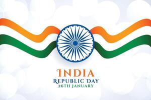 wavy indian flag for republic day background vector