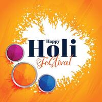 indian happy holi festival attractive background design vector