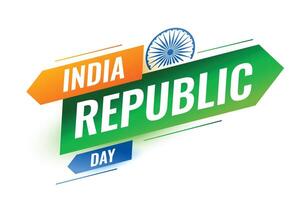 modern indian republic day creative background design vector