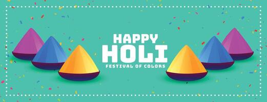 indian happy holi festival wishes banner design vector