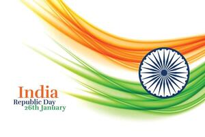 indian creative flag design for republic day vector