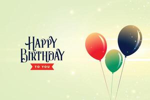 happy birthday balloons background design celebration template vector