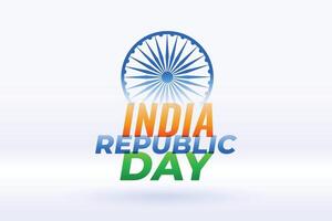 indian happy republic day holiday background design vector