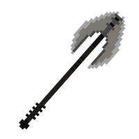 sharp axe pixel art for dynamic digital projects and designs. vector
