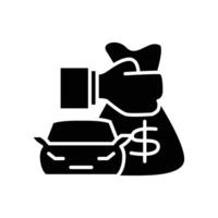 credit vehicle solid icon design good for website and mobile app vector
