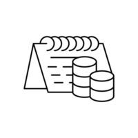 monthly payment thin outline icon design good for website and mobile app vector
