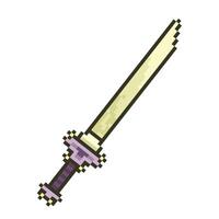 sword pixel art for dynamic digital projects and designs. vector