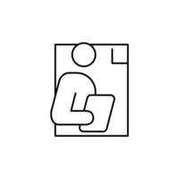 account officer thin outline icon design good for website and mobile app vector
