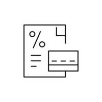 credit card thin outline icon design good for website and mobile app vector