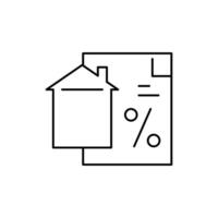 home credit thin outline icon design good for website and mobile app vector