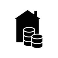 payment of house credit solid icon design good for website and mobile app vector