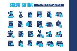 credit rating colored icon design good for website and mobile app vector