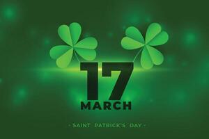 march 17th happy saint patricks day background vector