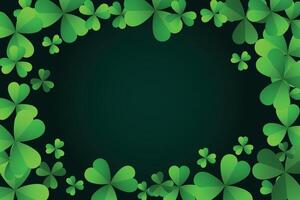 green clover leaves st patricks day background vector