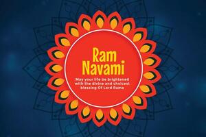 decorativo RAM navami festival saludo antecedentes diseño vector