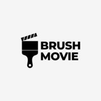 BRUSH MOVIE FILM LOGO ICON ILLUSTRATION vector