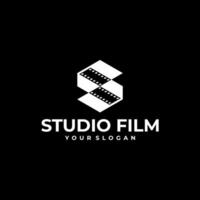 letra s inicial estudio película película monograma logo icono ilustración vector