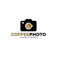 café foto cámara logo icono ilustración vector