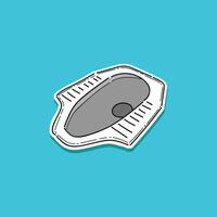 Squat toilet bowl or Asian style floor level toilet isolated on blue background. illustration. Asian traditional toilet bathroom style. vector