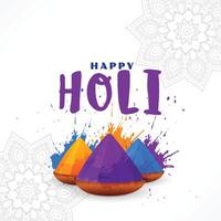 happy holi festival card colorful background design vector