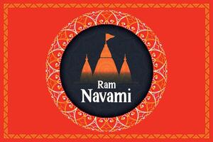 ethnic style happy ram navami festival background vector