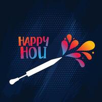 happy holi festival background with color splash vector