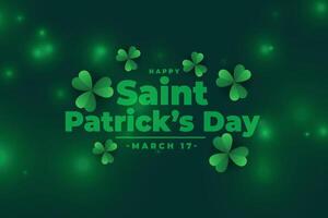 beautiful st patricks day green banner design vector