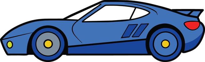 Modern Blue Sports Car Icon Symbol vector