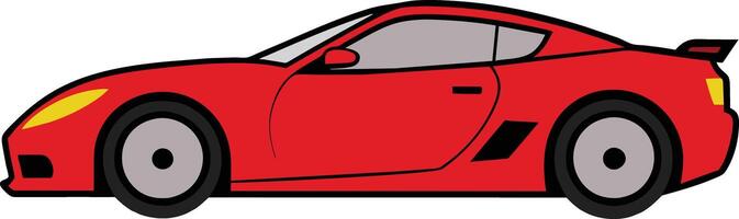 Modern Sleek Red Sports Car Icon Modern Graphic Symbol of Super Car vector