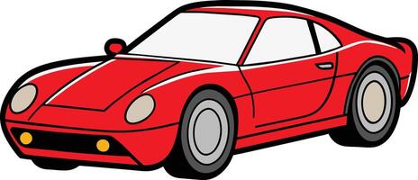 Modern Sleek Red Sports Car Icon Modern Graphic Symbol of Super Car vector