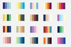 Color Palettes Pastel 20x4 Different and Mix Trending Vibrant Colour Swatches Color Palette Square Color Pallette Painting vector