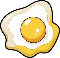 brillante y alegre frito huevo icono - Perfecto para tema de desayuno diseños y culinario Arte proyectos vector