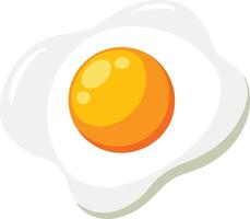 Bright and Cheerful Fried Egg Icon - Perfect for Breakfast-Themed Designs and Culinary Art Projects vector