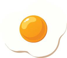 Bright and Cheerful Fried Egg Icon - Perfect for Breakfast-Themed Designs and Culinary Art Projects vector