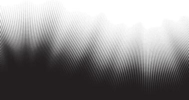 Halftone fading wave pattern. Smooth abstract tonal transition made by dots. vector